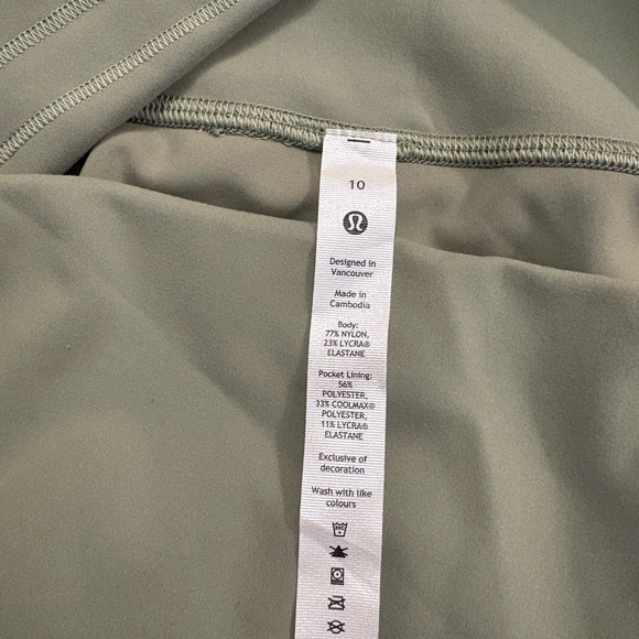 Lululemon Wunder Everlux Train High-Rise Crop 23" - Palm Court - Size 10 - Picture 2 of 3